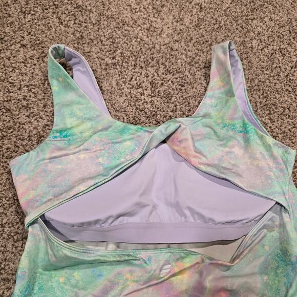 NEW NWT Fabletics Oasis Twist Built-In Bra Tank Cosmic Halo Shine | Size Large - Picture 5 of 10